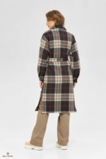Демисезонное пальто Mila Nova ПВ-248 шоколадная клетка — изображение 2