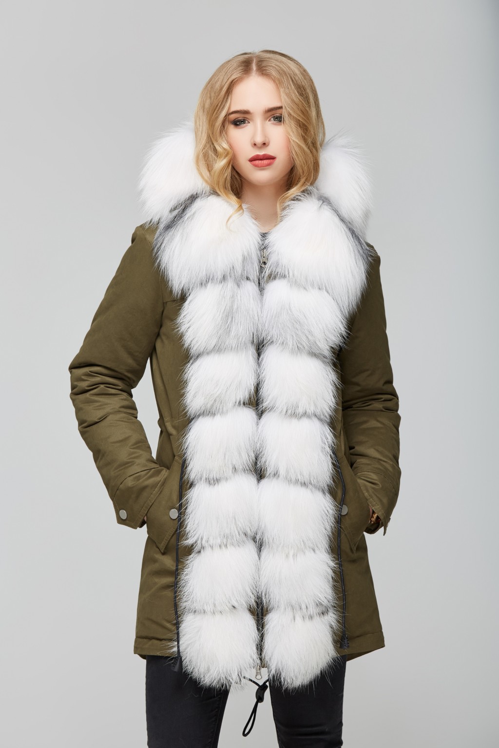 Зимняя парка Mila Nova П-27 Хаки — изображение 2