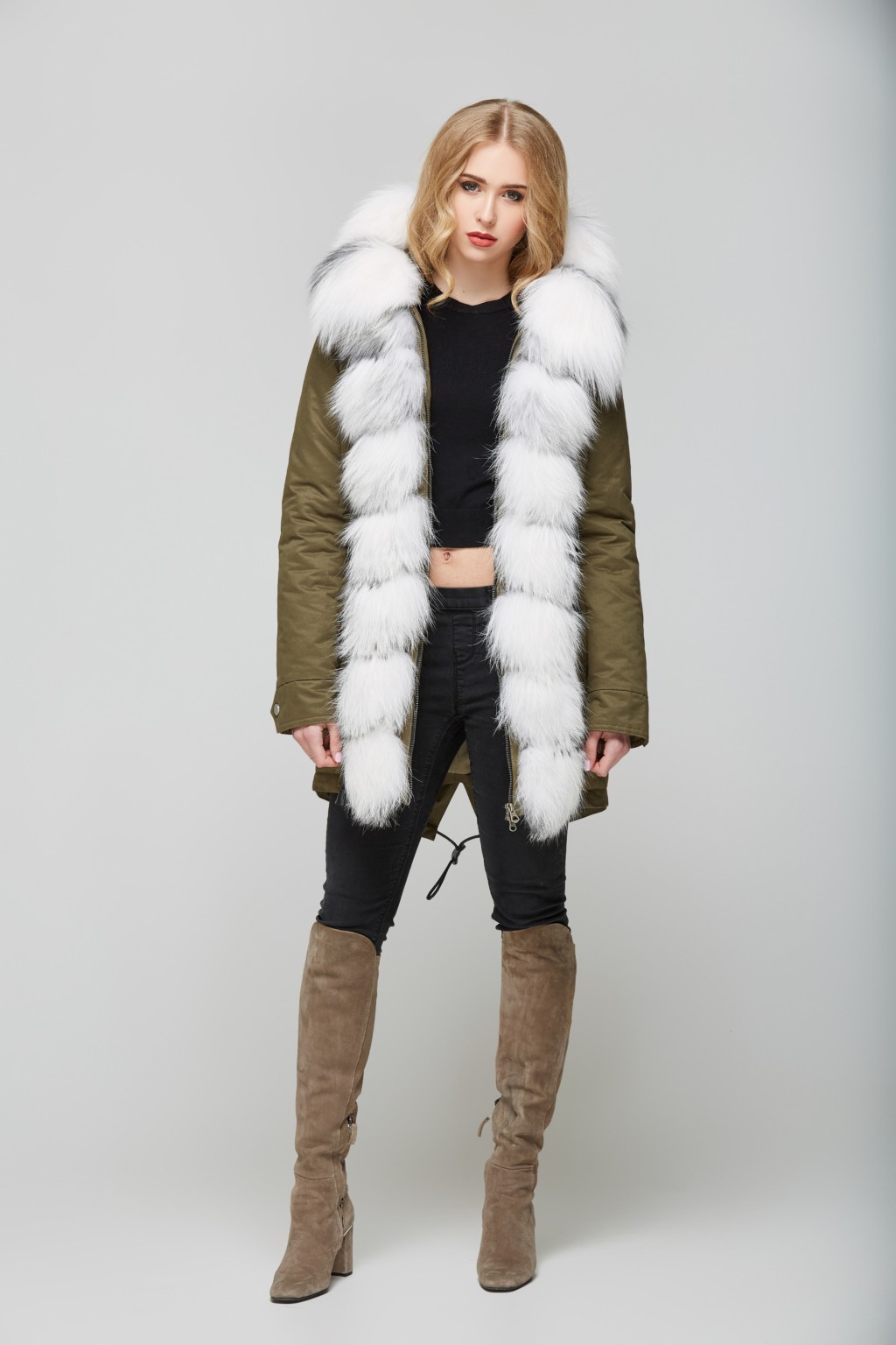 Зимняя парка Mila Nova П-27 Хаки — изображение 4