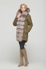 Зимняя парка Mila Nova П-27стандарт хаки — изображение 2