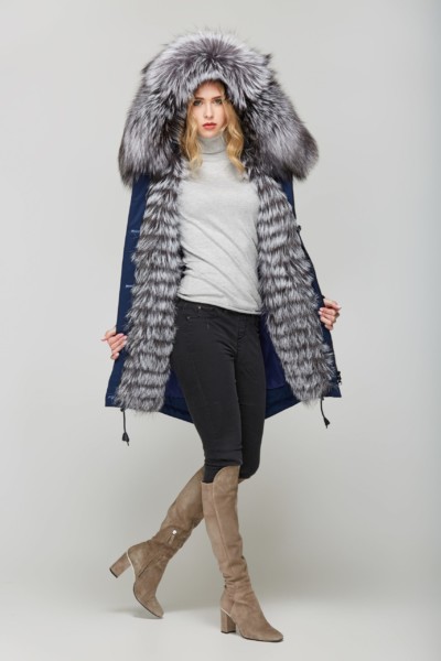 Зимняя парка Mila Nova П-21 синий