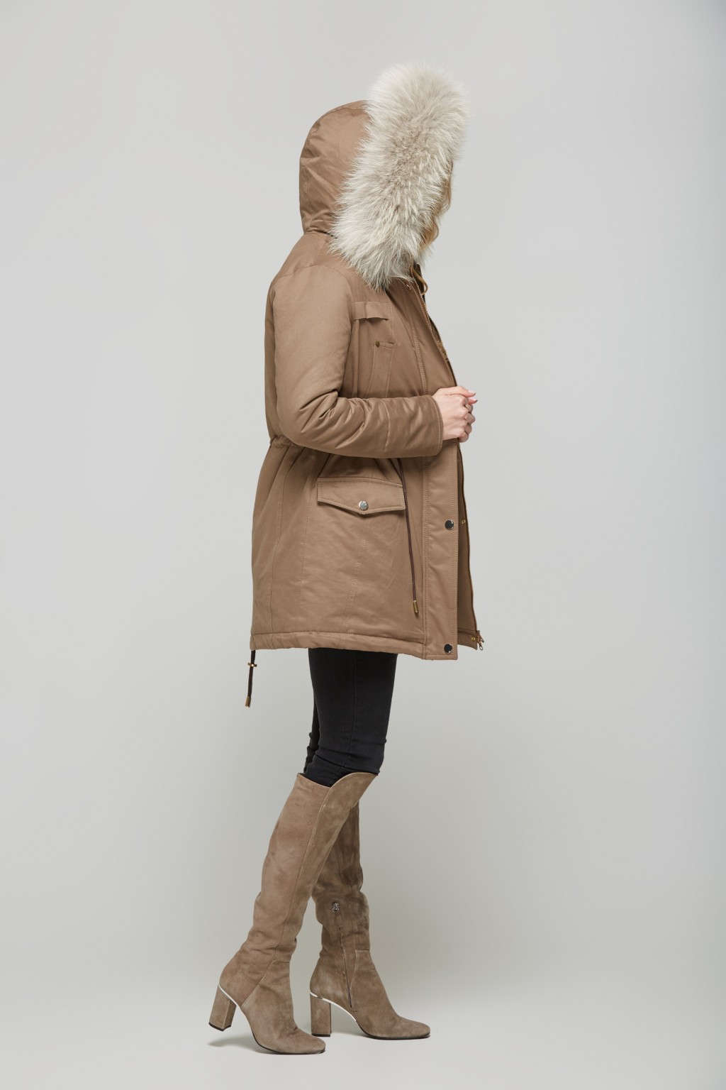 Зимова парка Mila Nova П-22 капучино - Зображення 2