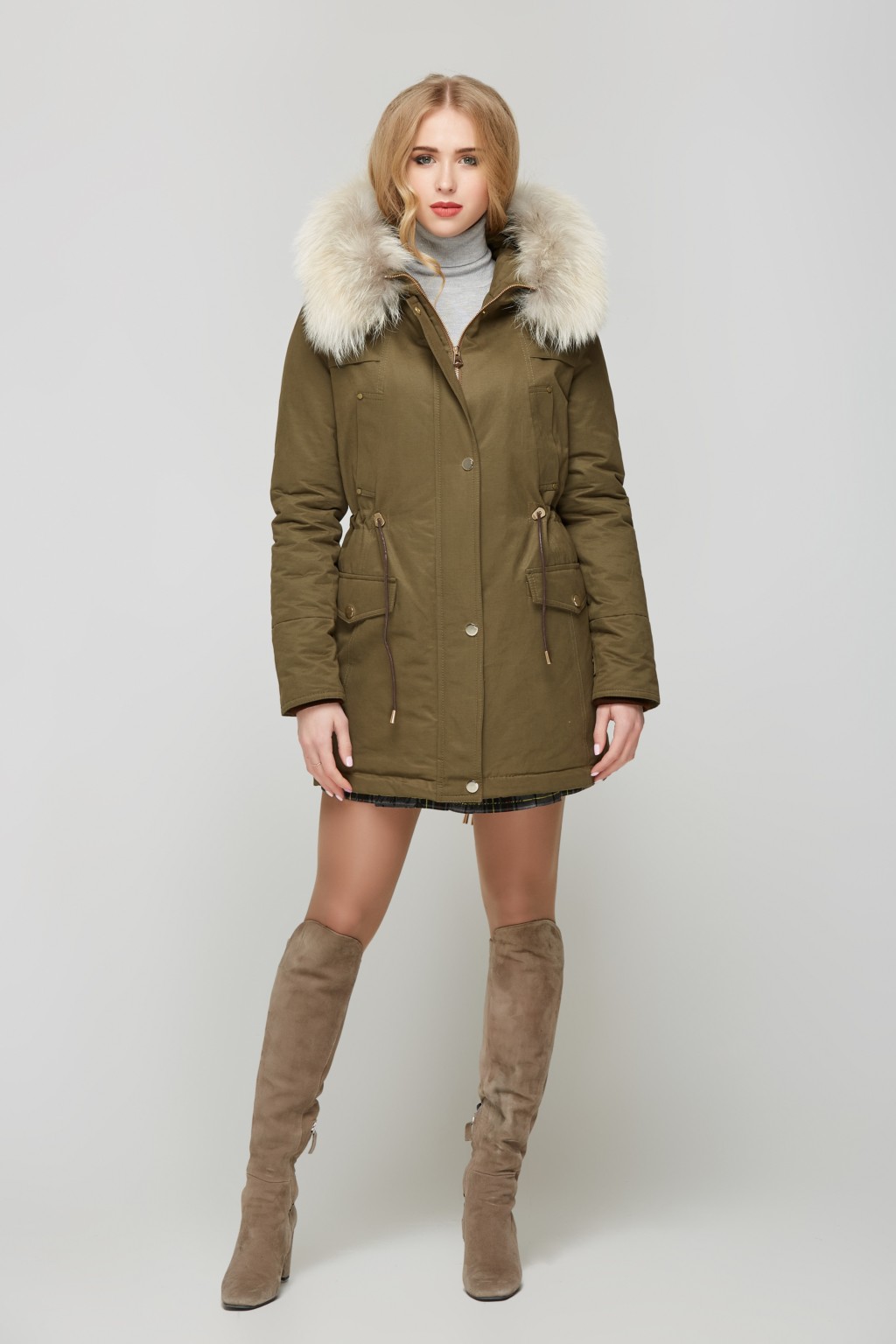 Зимова парка Mila Nova П-22 хакі - Зображення 5