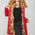 Парка П-23 красный+рыжий