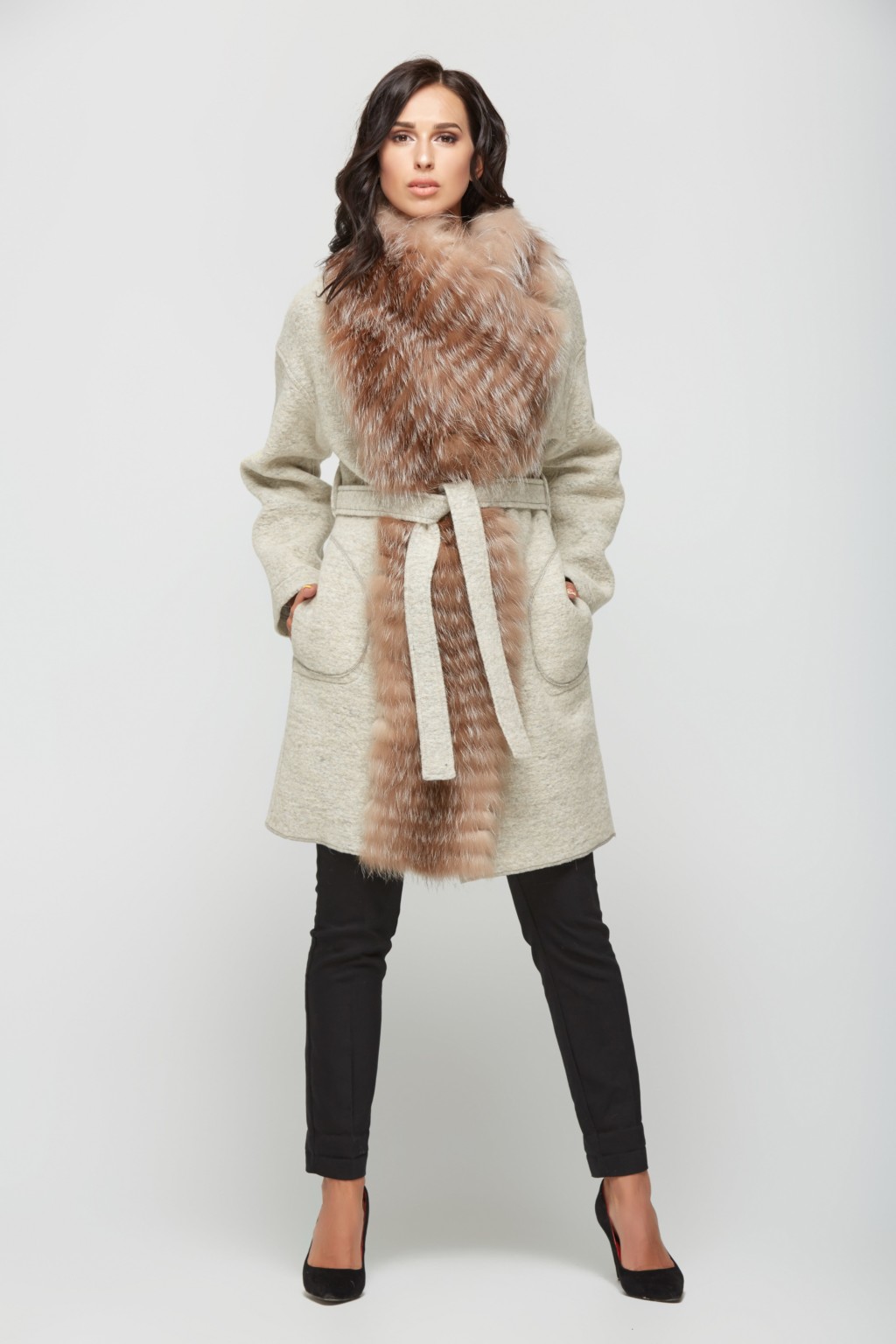 Зимнее пальто Mila Nova ПВ-32кор бежевый — изображение 2