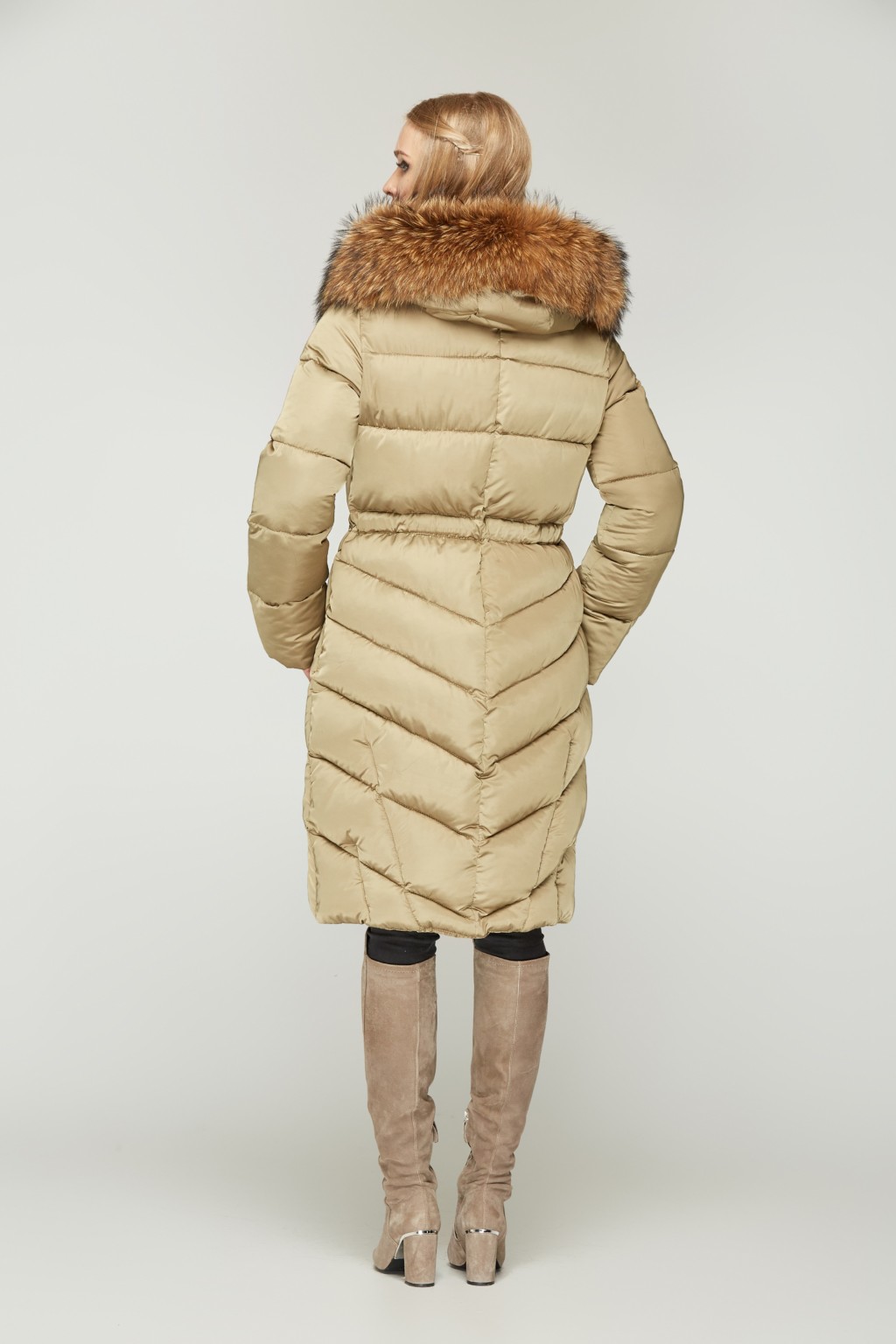 Зимний пуховик Mila Nova К-49 оливка — изображение 2