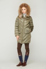Зимний пуховик Mila Nova К-53 оливка — изображение 2