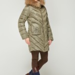 Зимний пуховик Mila Nova К-53 оливка