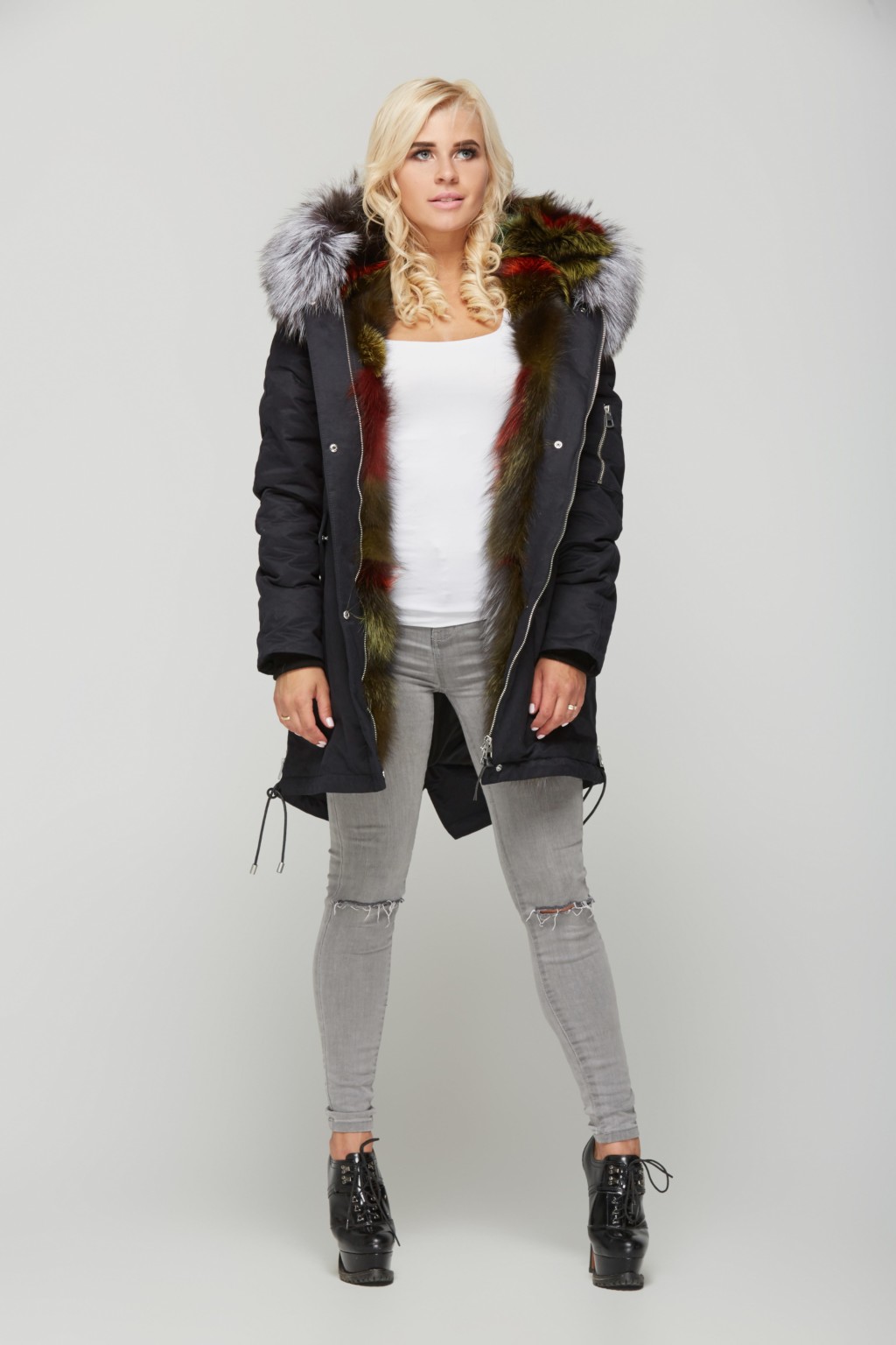 Зимова парка Mila Nova П-34 чорна - Зображення 2