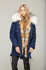 Зимняя парка Mila Nova П-46 СИНИЙ GOLD FOX — изображение 2