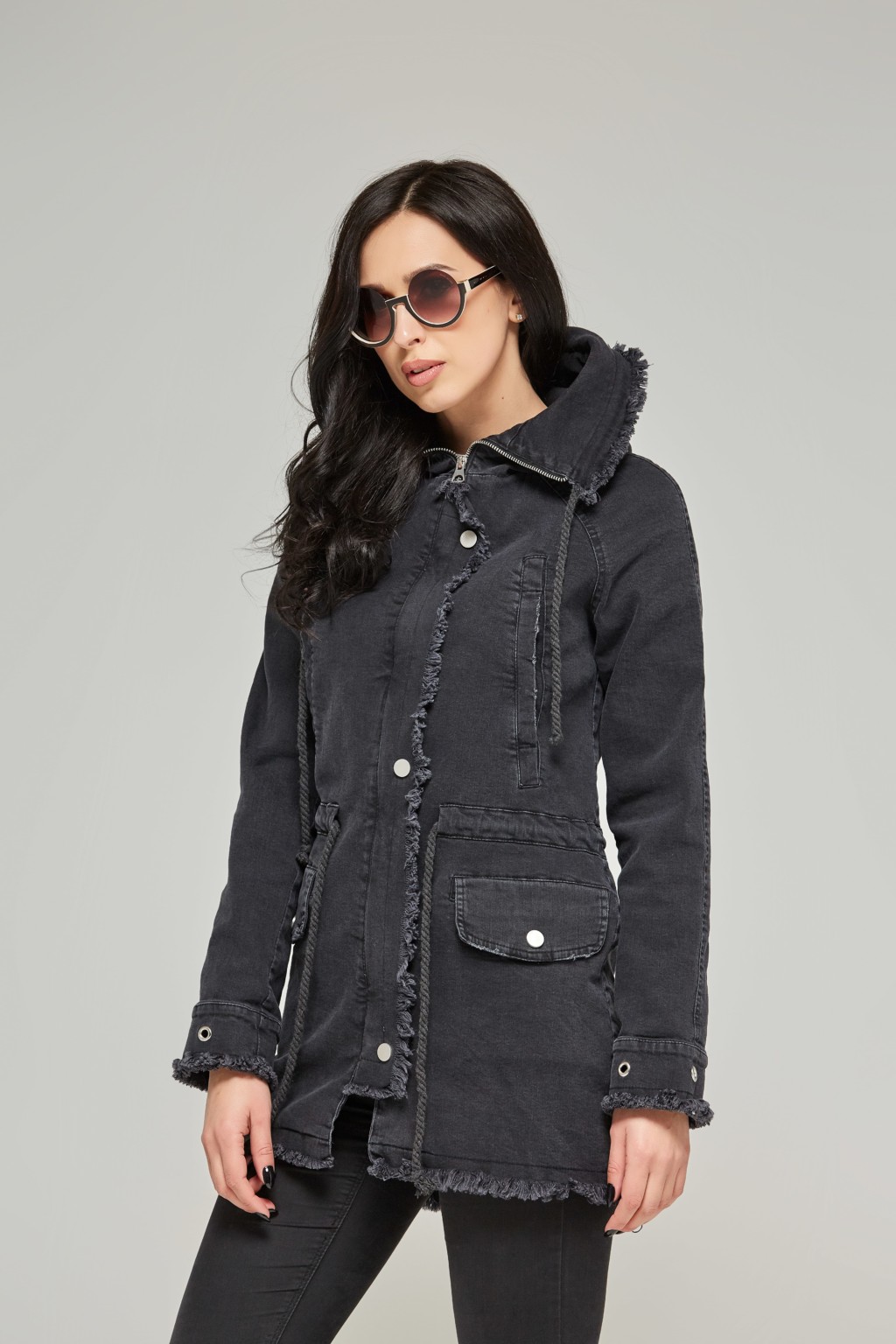 1138_89042 Джинсовая куртка Mila Nova Q-14 черный — изображение 1