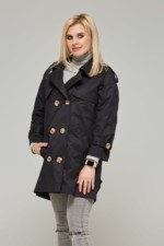 Демисезонный плащ Mila Nova Q-27 черный