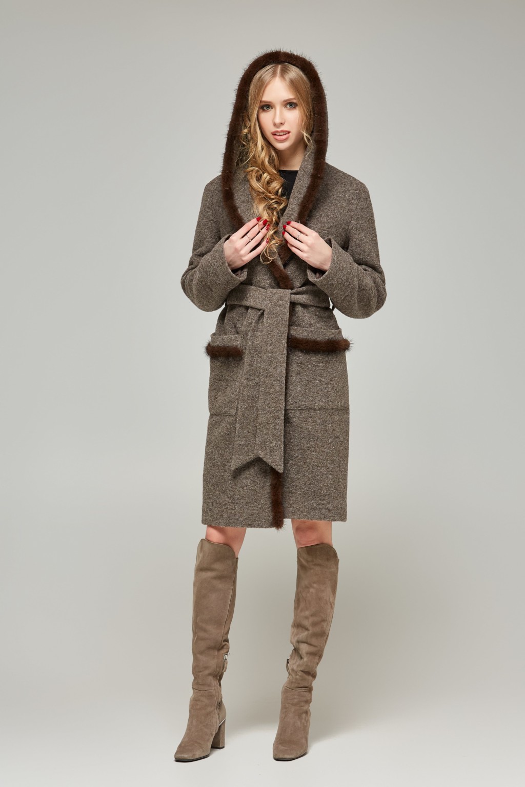 Демисезонное пальто Mila Nova ПВ-49 капучино — изображение 3