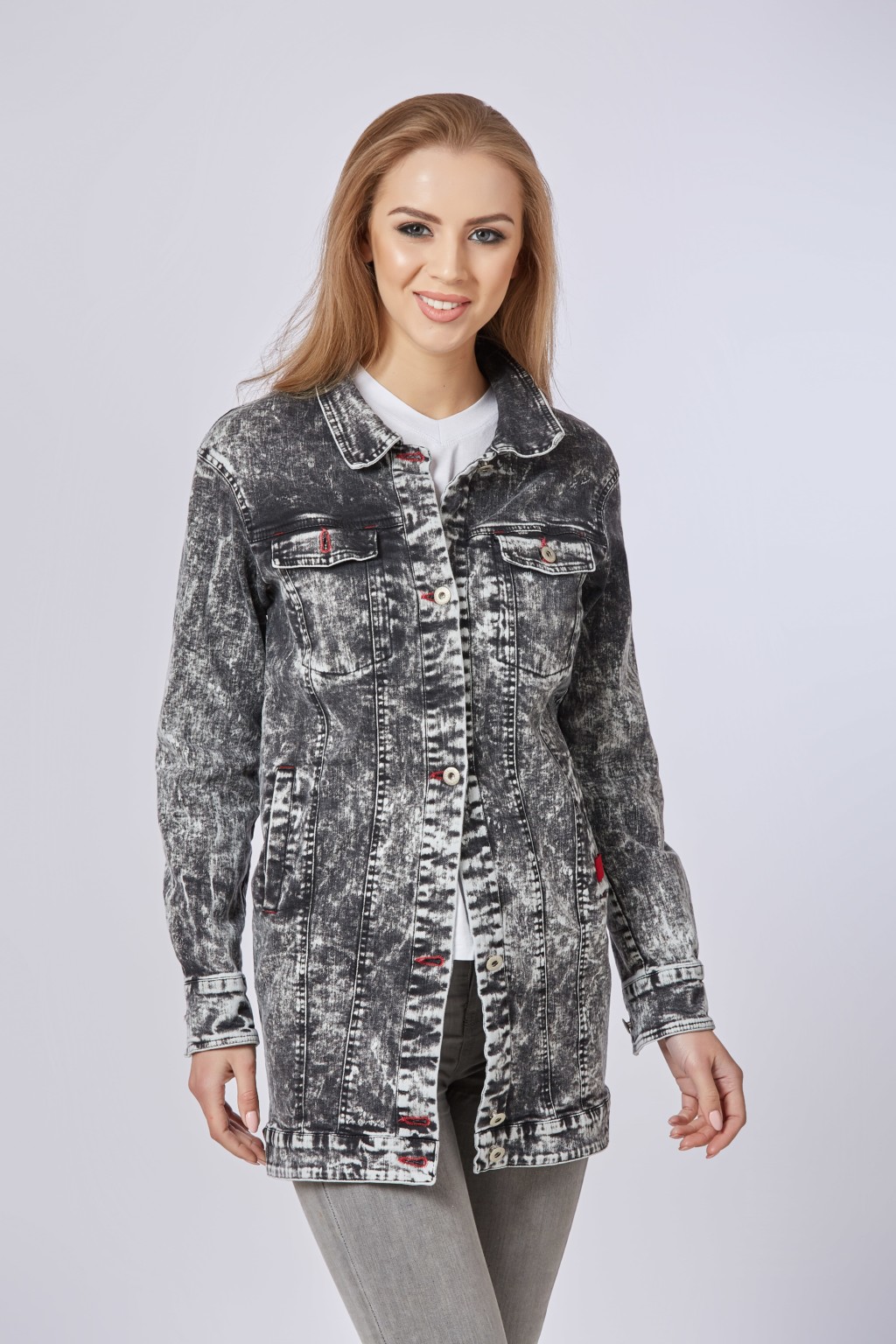 Джинсовая куртка Mila Nova Q-31 черный — изображение 3