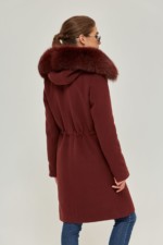 Зимняя парка Mila Nova П-58 бордо — изображение 2