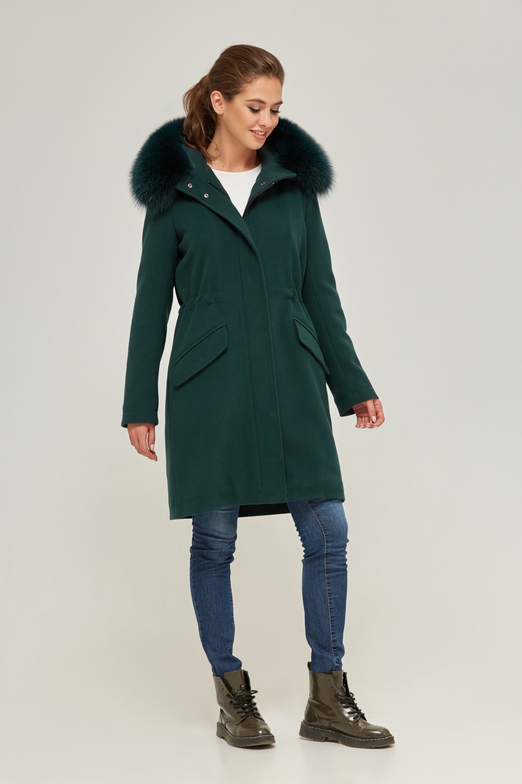 1286_16055 Зимняя парка Mila Nova П-58 зеленый — изображение 1