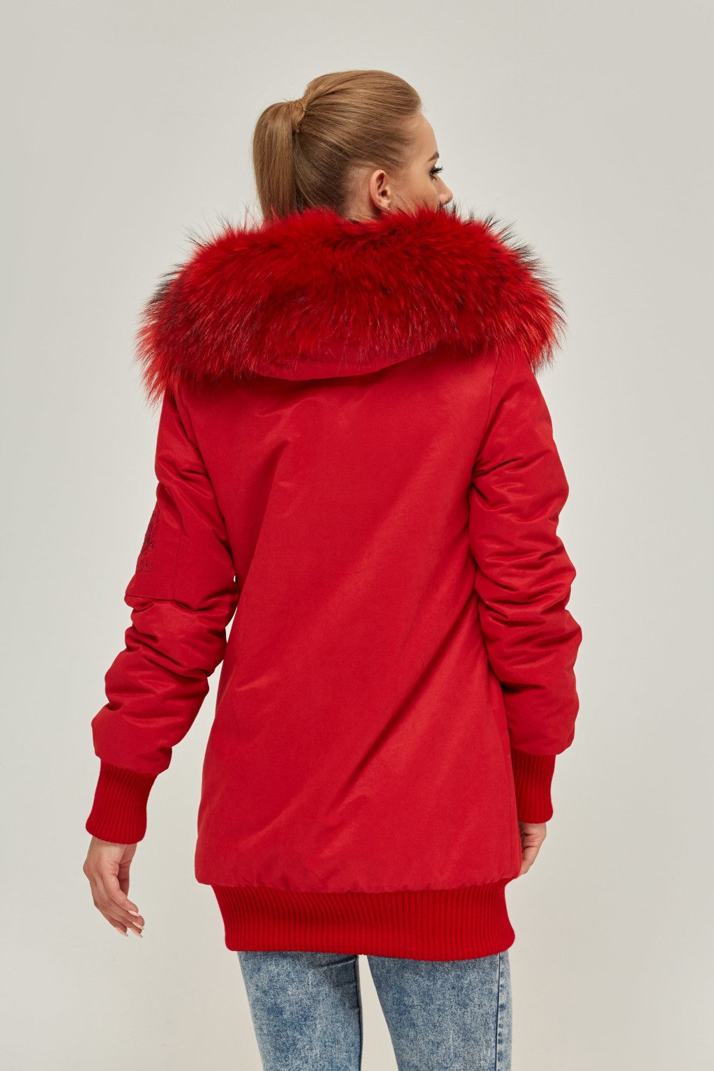 Зимняя парка Mila Nova П-62 красная — изображение 2