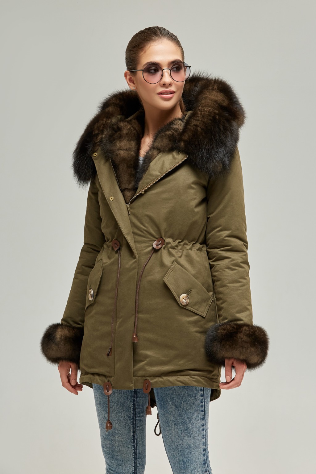 Зимняя парка Mila Nova П-61 хаки — изображение 2