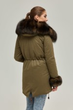 Зимняя парка Mila Nova П-61 хаки — изображение 3