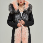 Зимняя парка Mila Nova П-27ех черный+ пудра