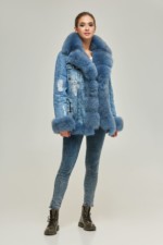 Зимняя джинсовая парка Mila Nova П-47кор деним — изображение 3