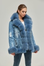 Зимняя джинсовая парка Mila Nova П-47кор деним — изображение 2