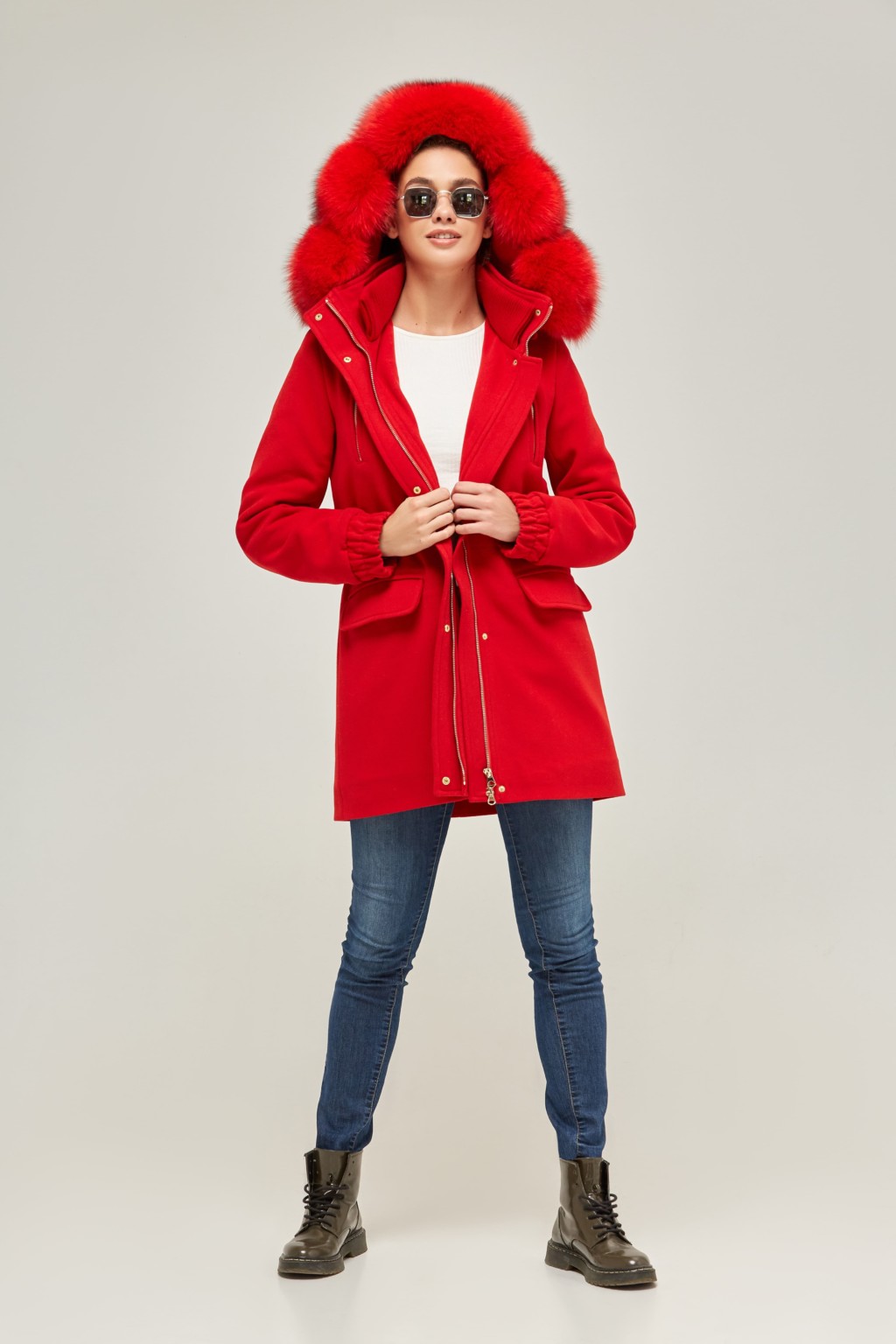 Зимняя Парка Mila Nova П-64 красный — изображение 5