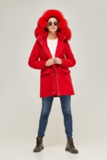 Зимняя Парка Mila Nova П-64 красный — изображение 5