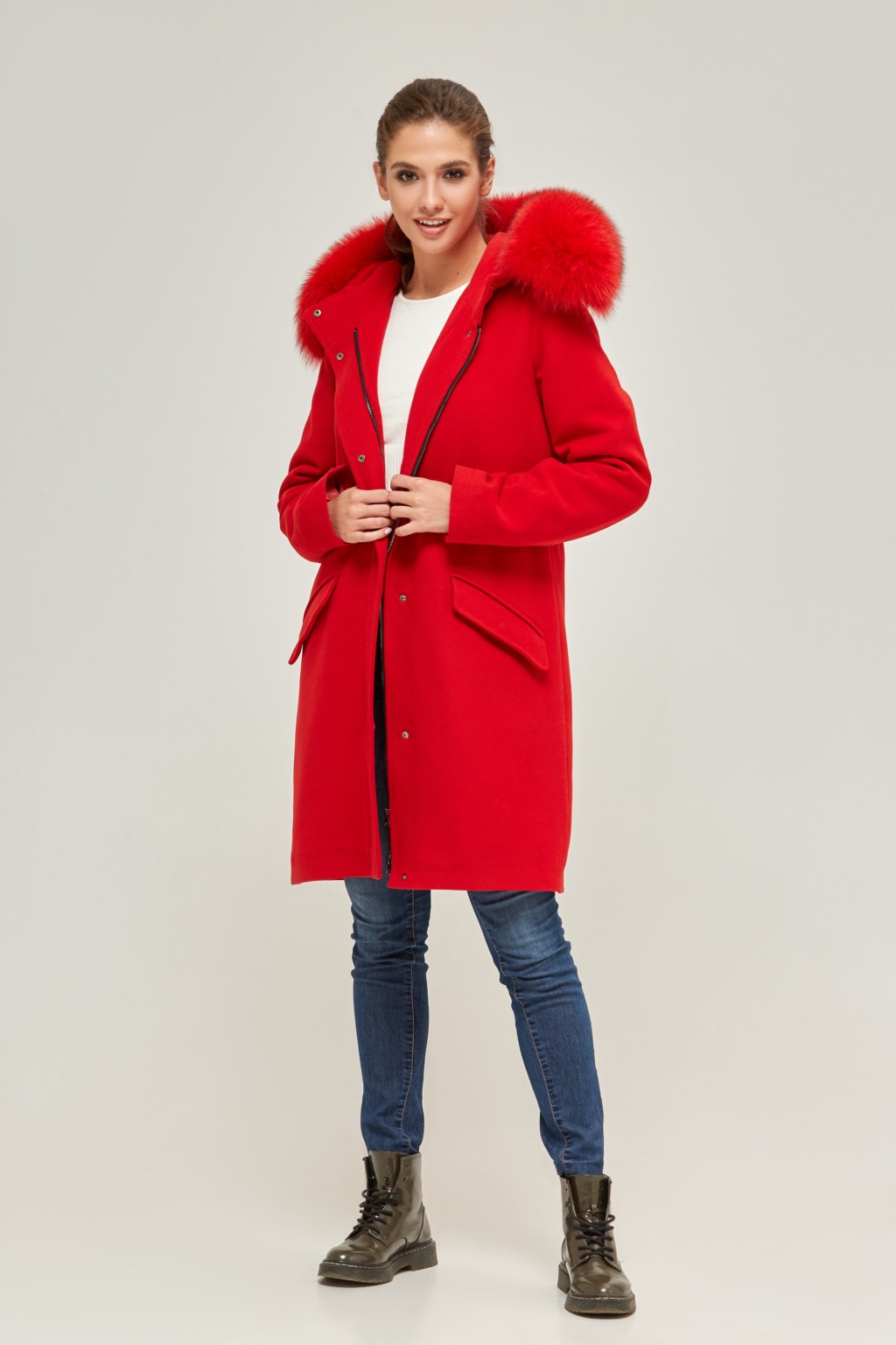 Зимняя Парка Mila Nova П-64 красный — изображение 7
