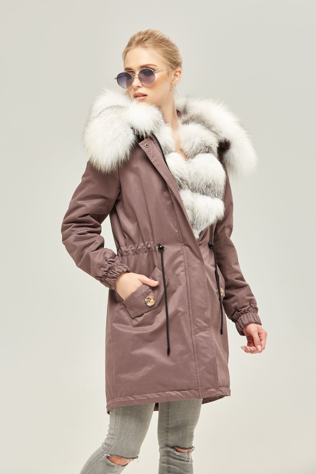 Зимняя парка Mila Nova П-70 темная фреза — изображение 1