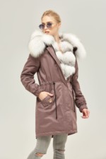 Зимняя парка Mila Nova П-70 темная фреза