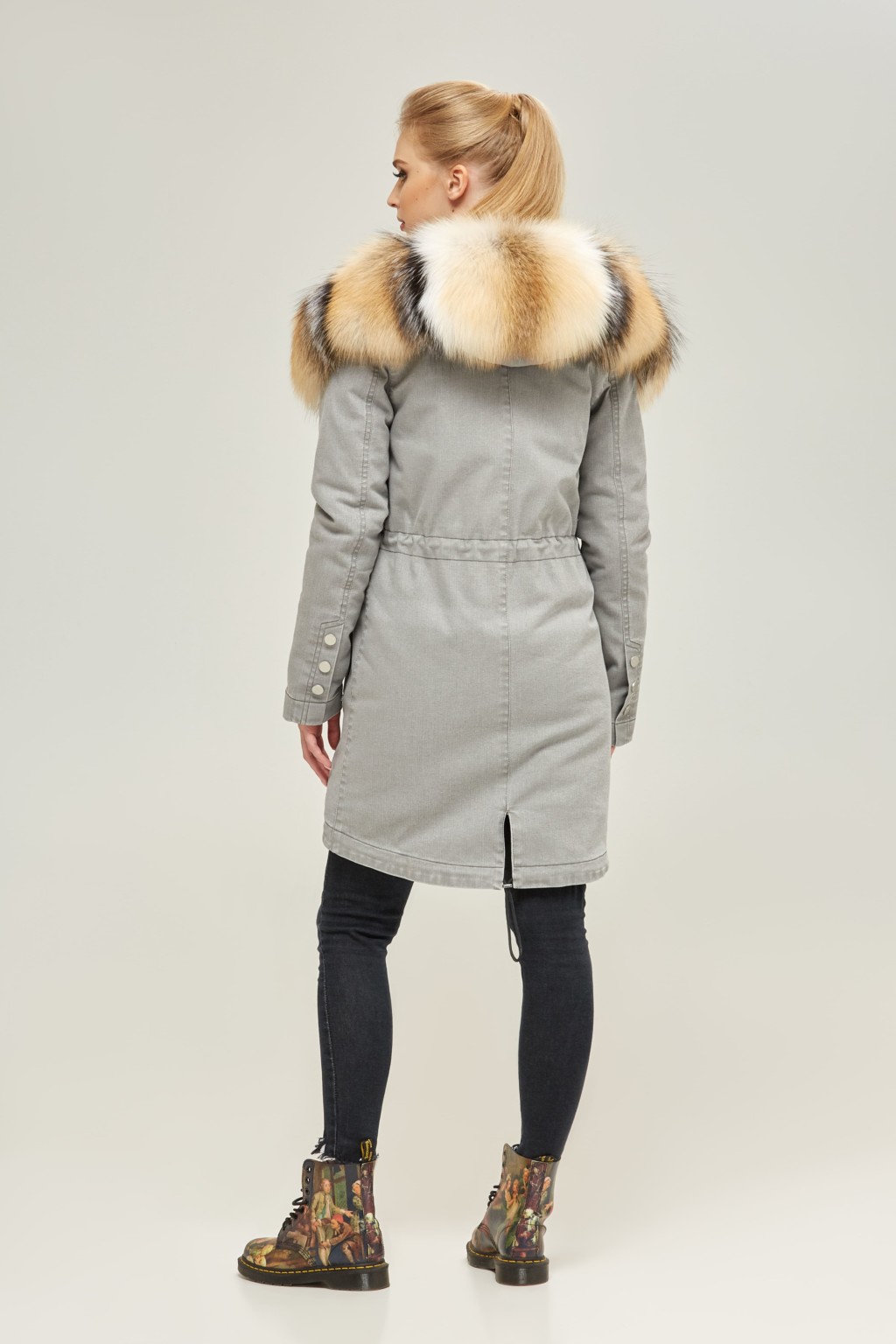 Зимова джинсова парка Mila Nova П-74 сірий - Зображення 5