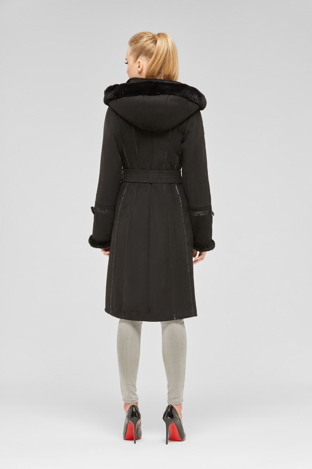 Зимняя дубленка Mila Nova Б-6 черный — изображение 3