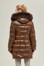 Зимний пуховик Mila Nova К-88 шоколад — изображение 4