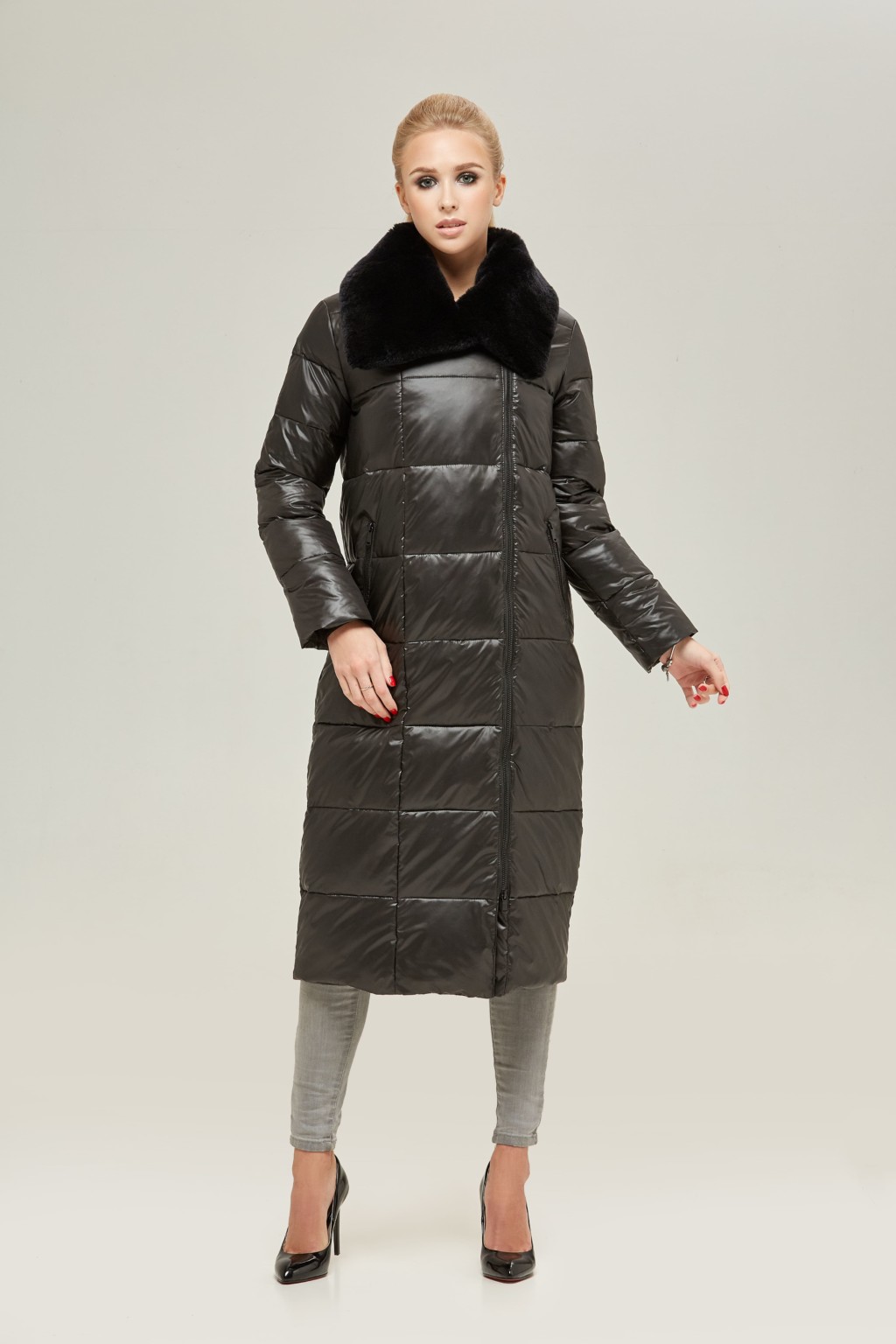 Зимний пуховик Mila Nova К-90 черный — изображение 2