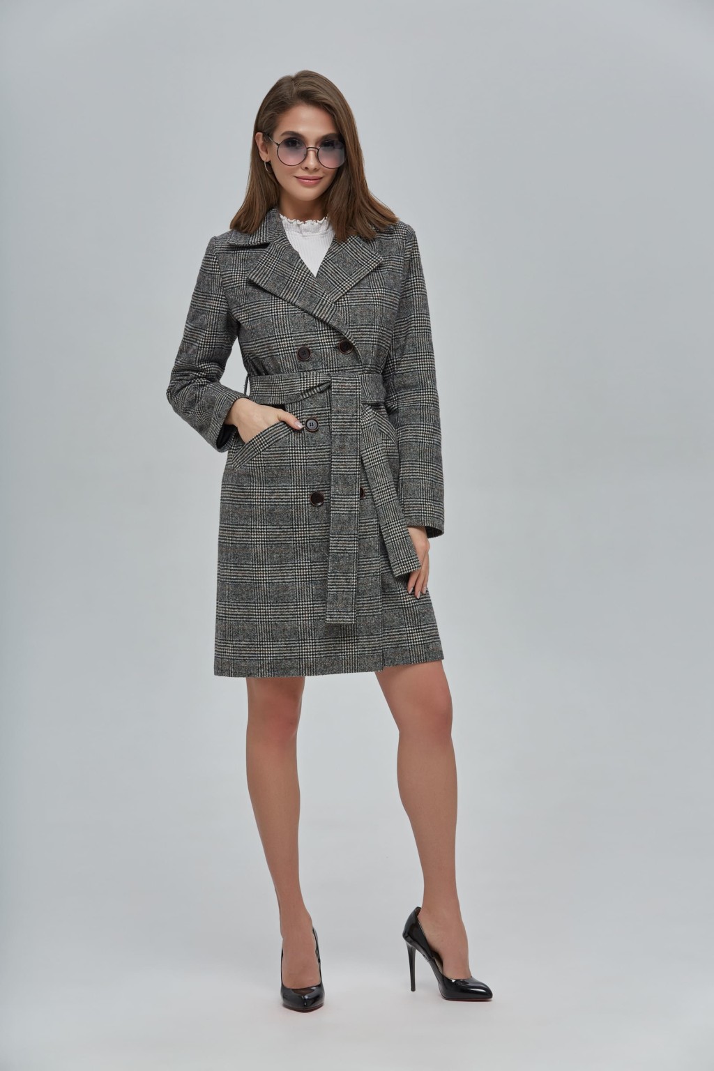 Демисезонное пальто Mila Nova ПВ-89 серое — изображение 4