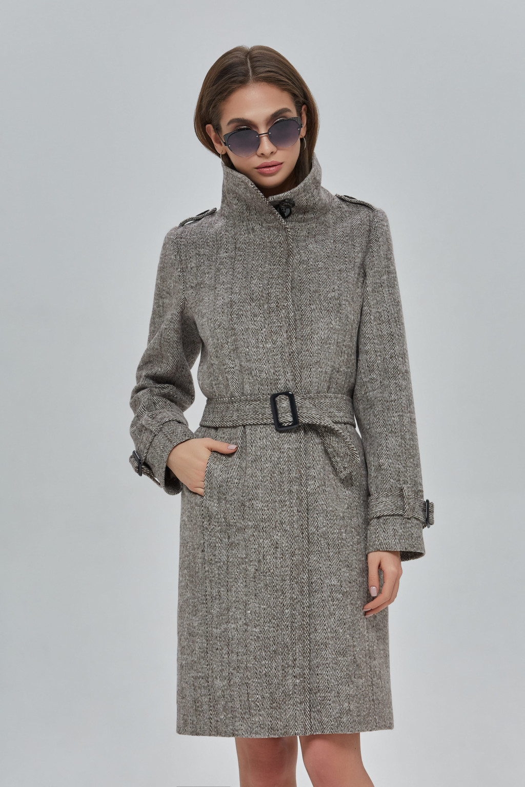 Демісезонне пальто Mila Nova ПВ-91 коричневе - Зображення 1