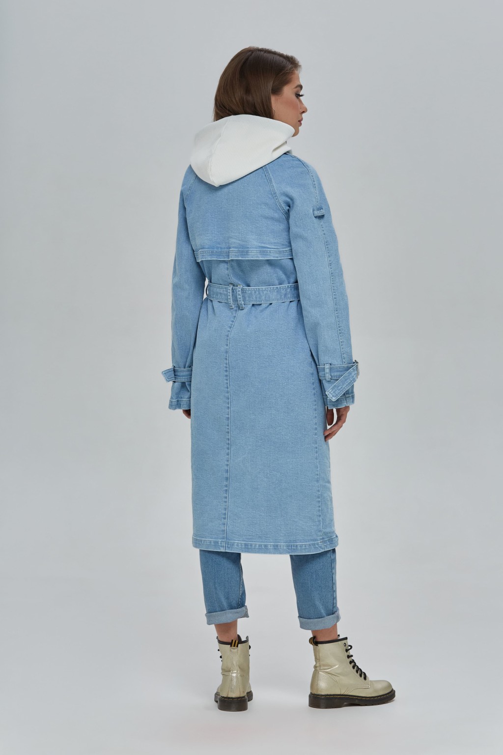 Демисезонный тренч Mila Nova Q-40 голубой — изображение 2