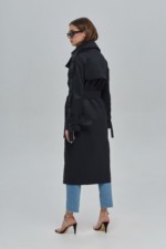 Демисезонный тренч Mila Nova Q-44 черный — изображение 2