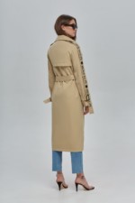 Демисезонный тренч Mila Nova Q-44 бежевый — изображение 2