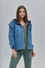 Джинсовая куртка Mila Nova Q-33 синий — изображение 4