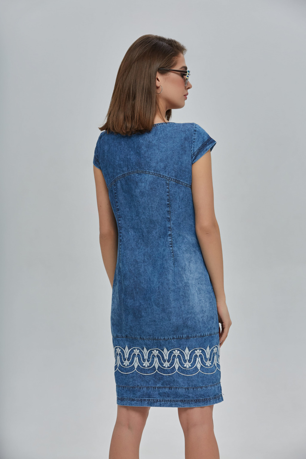 Літня джинсова сукня Mila Nova Ф-42 синій - Зображення 2