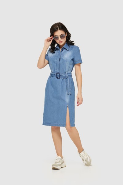 Летнее джинсовое платье Mila Nova J-17ex синий