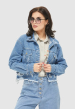 Джинсовая куртка Mila Nova Q-58 голубой