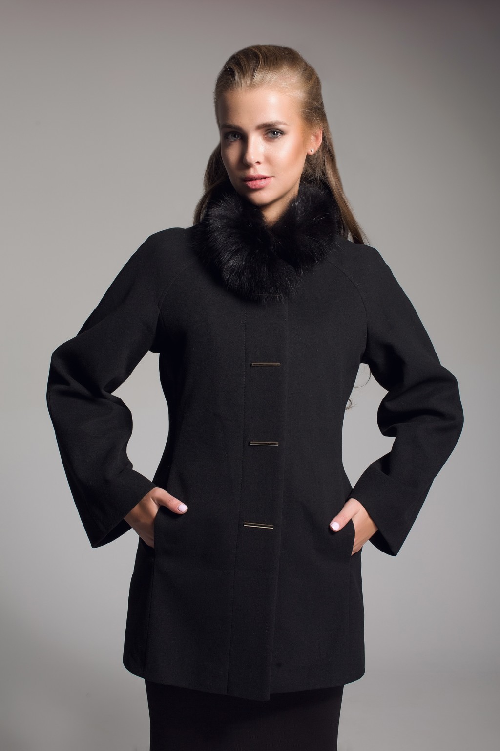 Зимове пальто Mila Nova З-37 чорний - Зображення 1