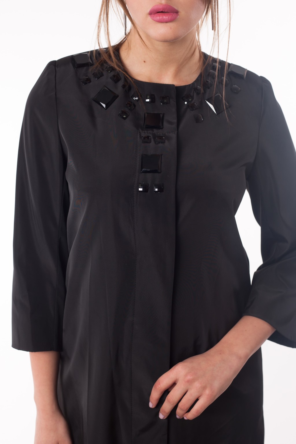 Демисезонный плащ Mila Nova А-6пл черный — изображение 3