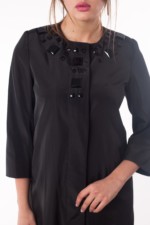 Демисезонный плащ Mila Nova А-6пл черный — изображение 3