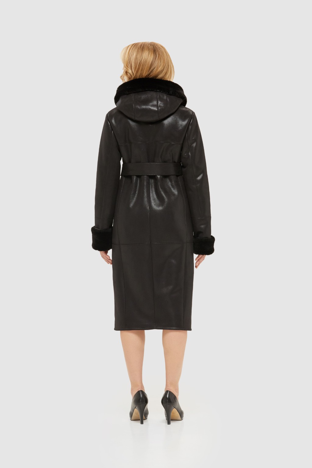 Зимняя дубленка Mila Nova Д-147 черная — изображение 2