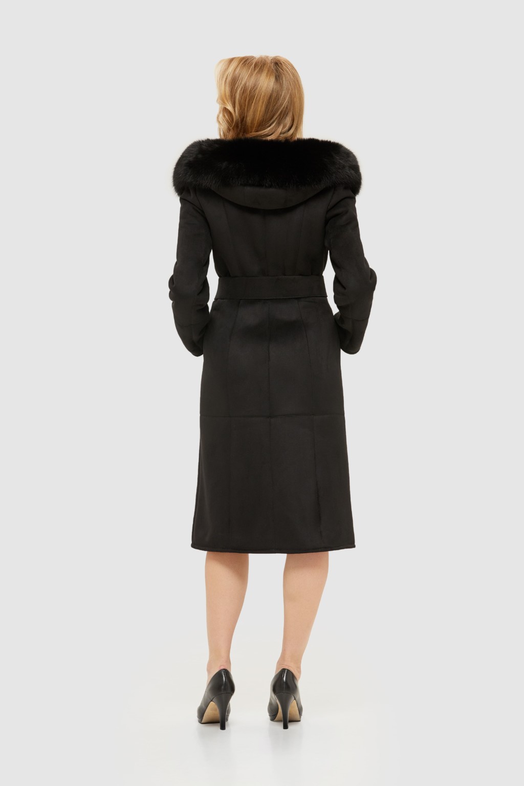 Зимняя дубленка Mila Nova Д-148 черная — изображение 3