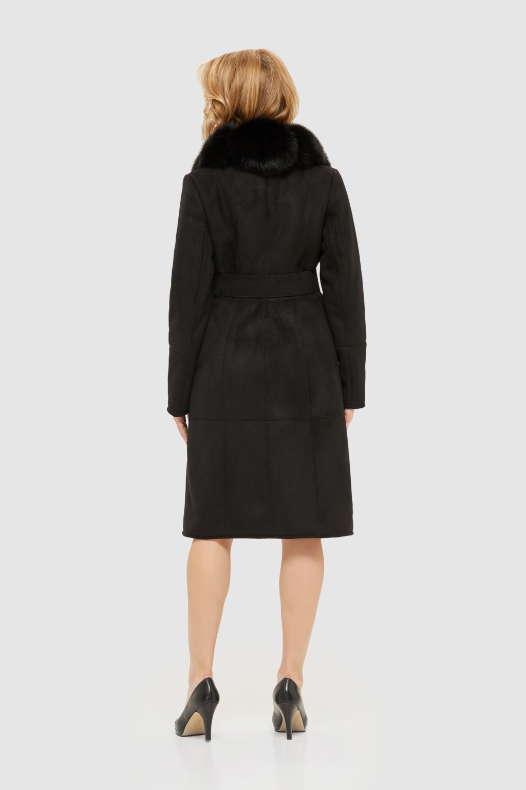 Зимняя дубленка Mila Nova Д-148 черная — изображение 2